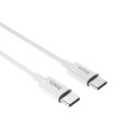 HOCO X23 Datový a nabíjecí kabel USB-C/USB-C a podporou PD, 1.0m, 3A, bílá