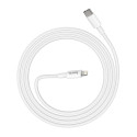 HOCO X56 Opletený datový a nabíjecí kabel USB-C/Lightning 20W, délka 1m, bílý