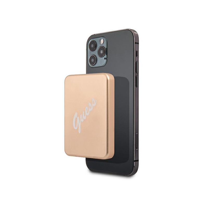 Guess Inductive Power Bank 5W GUPBMSVSLG 3000mAh gold/gold MagSafe