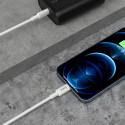 HOCO X56 Opletený datový a nabíjecí kabel USB-C/Lightning 20W, délka 1m, bílý
