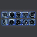 Gravity smartphone car holder, black air vent grille (YC08)