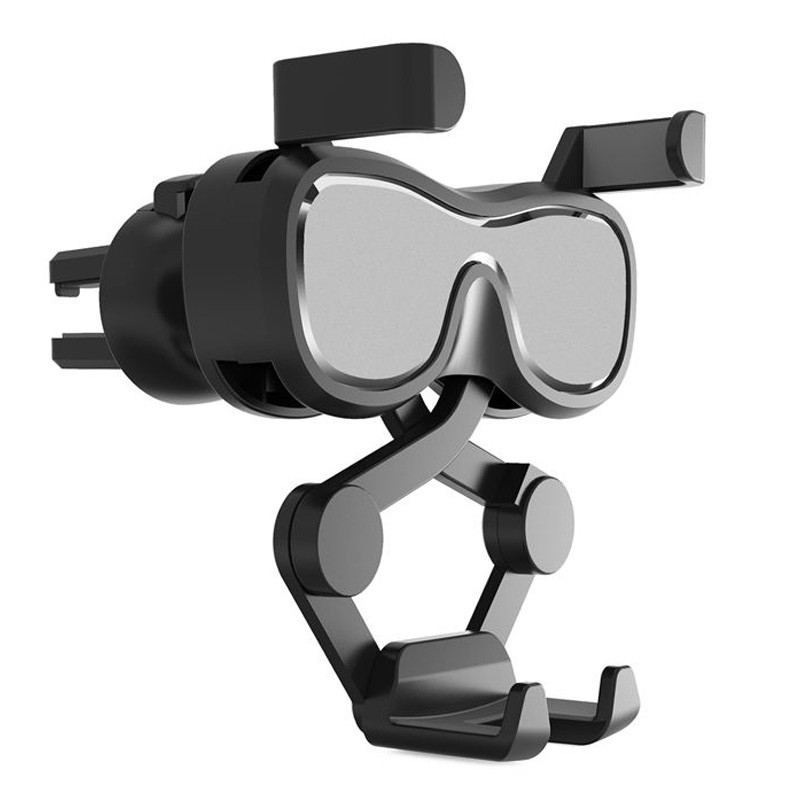 Gravitační držák do auta na smartphone do mřížky ventilace s vůní (YC06) - stříbrný
