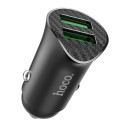 HOCO Z39 Duální autonabíječka s 2x USB QC3.0 a výkonem 18W, černá