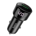HOCO Z42 Duální autonabíječka USB+USB-C PD a LCD displejem s výkonem 20W, černá