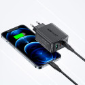 Acefast 2in1 wall charger 2x USB-C / USB-A 65W, PD, QC 3.0, AFC, FCP (set with USB-C 1.2m cable) black (A13 black)