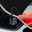 HOCO Z42 Duální autonabíječka USB+USB-C PD a LCD displejem s výkonem 20W, černá