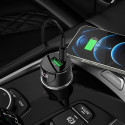 HOCO Z42 Duální autonabíječka USB+USB-C PD a LCD displejem s výkonem 20W, černá