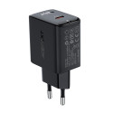 Acefast GaN USB Type-C 30W charger, PD, QC 3.0, AFC, FCP black (A21 black)