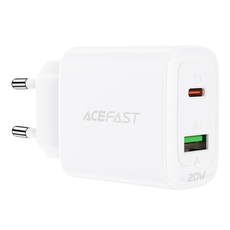 Nabíječka do sítě Acefast USB Type C / USB 20W, PPS, PD, QC 3.0, AFC, FCP (A25) - bílá