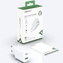 Nabíječka do sítě Acefast USB Type C / USB 20W, PPS, PD, QC 3.0, AFC, FCP (A25) - bílá