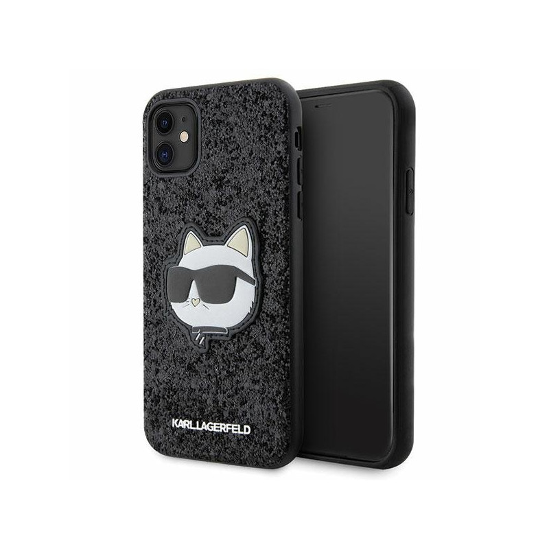 Kryt Karl Lagerfeld KLHCN61G2CPK pro iPhone 11 / iPhone XR - black/black
