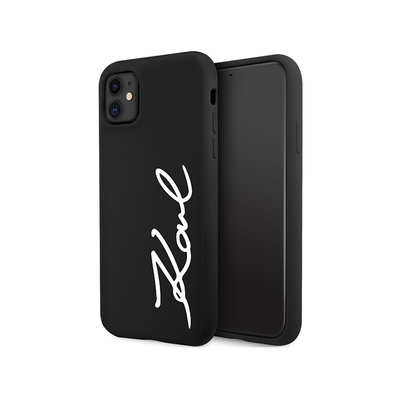 Kryt Karl Lagerfeld KLHCN61SKSVGK pro iPhone 11 / XR - černá/černá