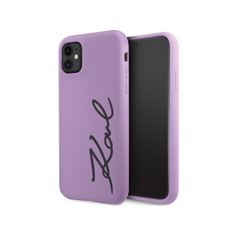 Kryt Karl Lagerfeld KLHCN61SKSVGU pro iPhone 11 / iPhone XR - fialová (fialová)