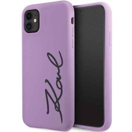 Kryt Karl Lagerfeld KLHCN61SKSVGU iPhone 11/XR - fialová