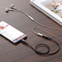 Audio kabel Acefast USB Type C - 3,5mm mini jack (F) 18 cm, DAC, AUX (C1-07) - černý