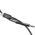 Audio kabel Acefast USB Type C - 3,5mm mini jack (M) 1,2 m, AUX (C1-08) - černý