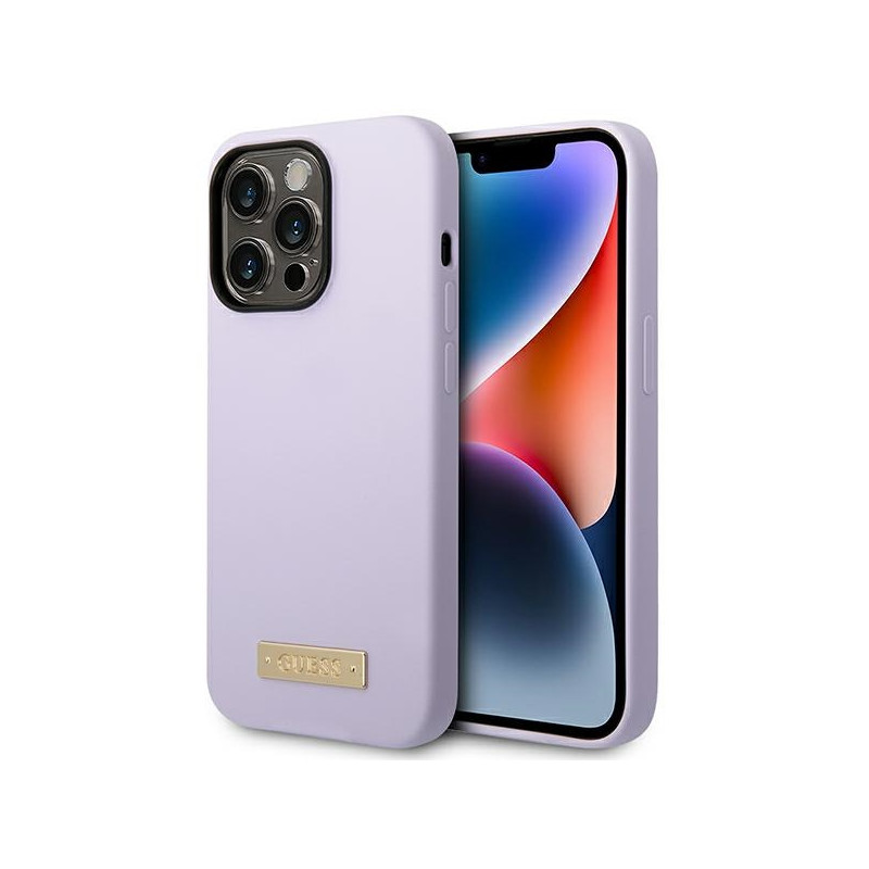 Kryt Guess GUHMP14LSBPLU pro iPhone 14 Pro - fialová