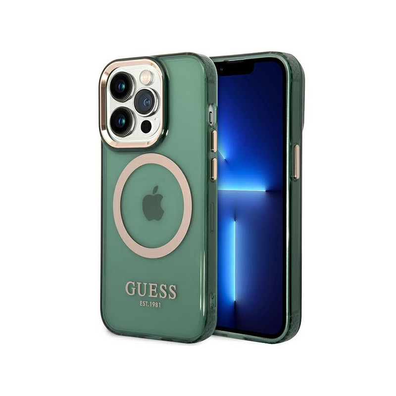 Kryt Guess GUHMP14XHTCMA pro iPhone 14 Pro Max - zelená/khaki