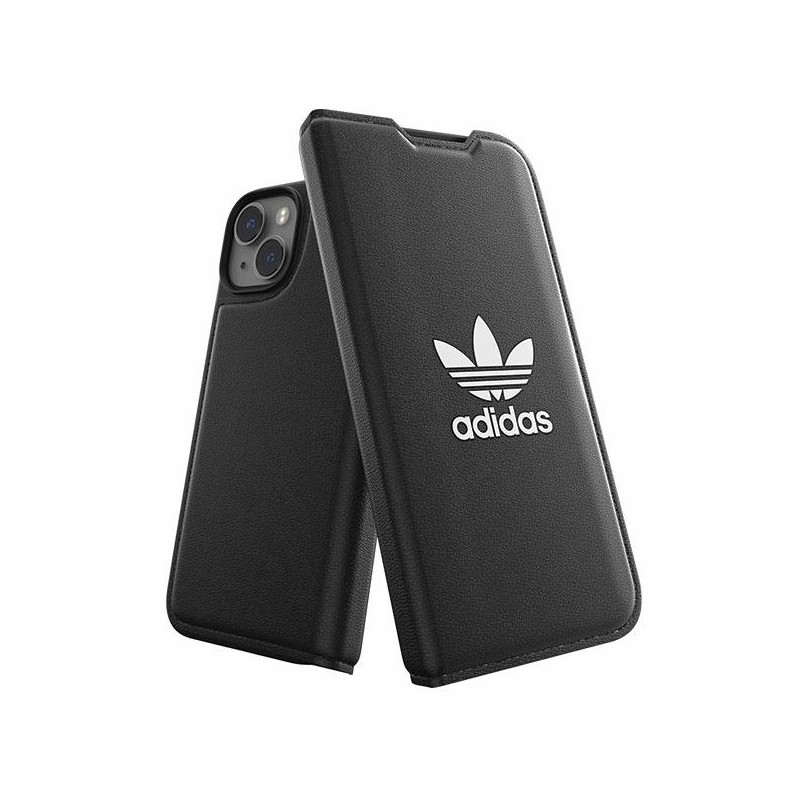 Pouzdro Adidas OR BOOKLET CASE BASIC pro iPhone 14 6.1" - černá/černá/bílá