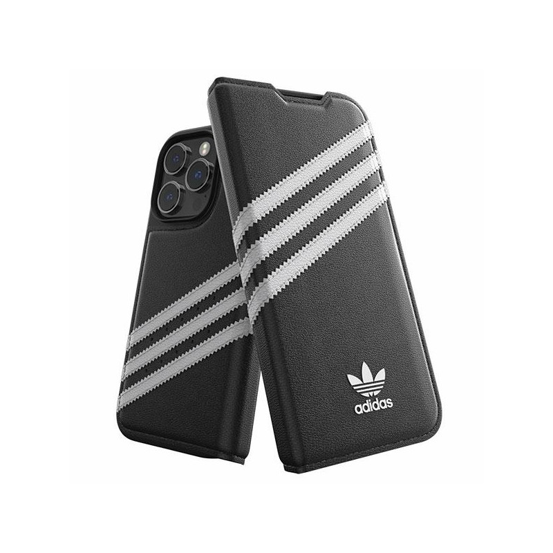 Kryt Adidas OR Booklet Case PU pro iPhone 14 Pro 6.1 - černá/bílá
