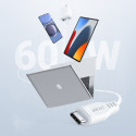 Acefast C3-03 USB-C - USB-C PD QC cable 60W 3A 480Mb/s 1.2m - white