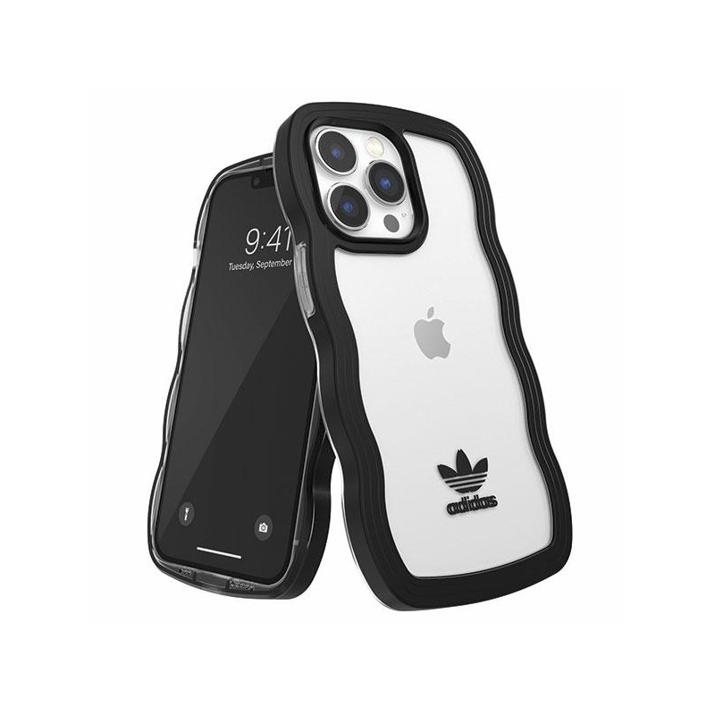 Kryt Adidas OR Wavy pro iPhone 13 Pro / iPhone 13 6.1" - černá/transparentní