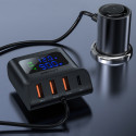 Acefast car charger 90W USB Type C / 3x USB / cigarette lighter socket, PPS, PD3.0, QC3.0, AFC, FCP charging station black (B8