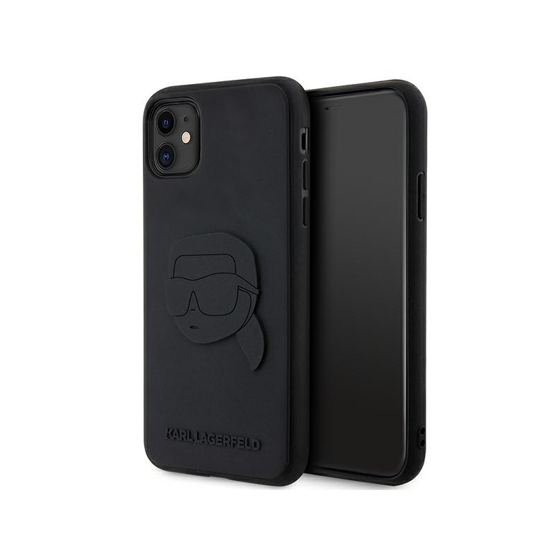 Kryt Karl Lagerfeld KLHCN613DRKNK pro iPhone 11 / XR - black/black