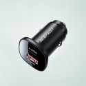 Acefast car charger 38W USB Type C / USB, PPS, Power Delivery, Quick Charge 3.0, AFC, FCP black (B1 black)