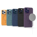 Kryt Hurtel Woven Case pro iPhone 15 Pro - fialová