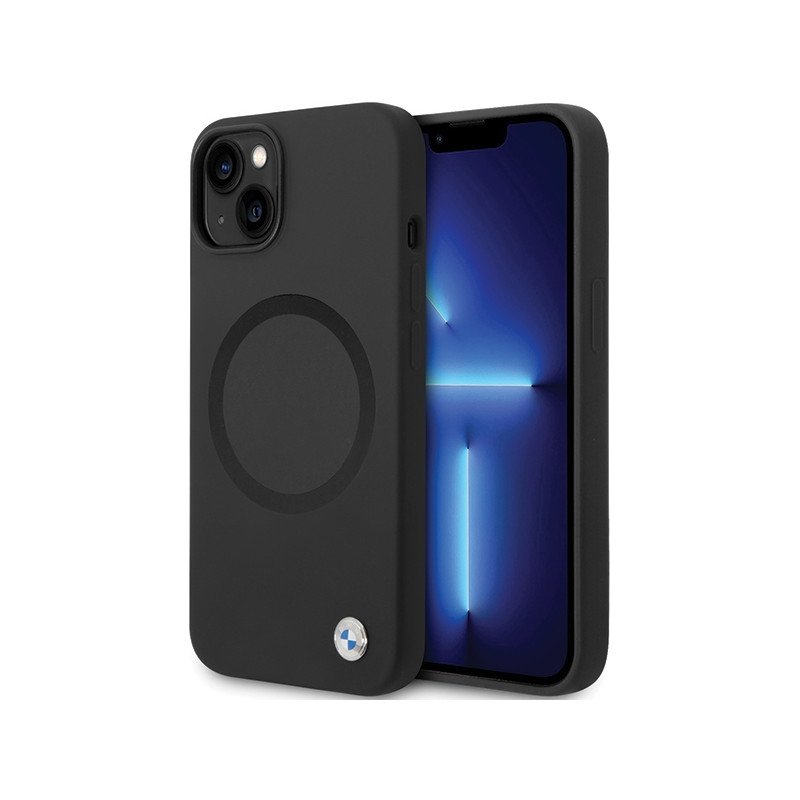 Kryt BMW Signature Liquid Silicone MagSafe pro iPhone 14 - černý