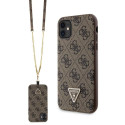 Pouzdro Guess GUHCN61P4TDSCPW pro iPhone 11 / XR – hnědé