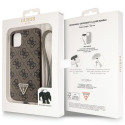 Pouzdro Guess GUHCN61P4TDSCPW pro iPhone 11 / XR – hnědé