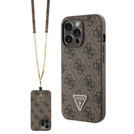 Kryt Guess GUHCP13LP4TDSCPW iPhone 13 Pro – hnědý