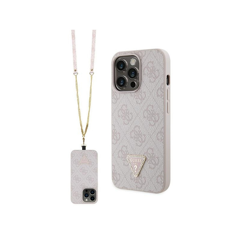 Pouzdro Guess GUHCP13XP4TDSCPP pro iPhone 13 Pro Max - růžové