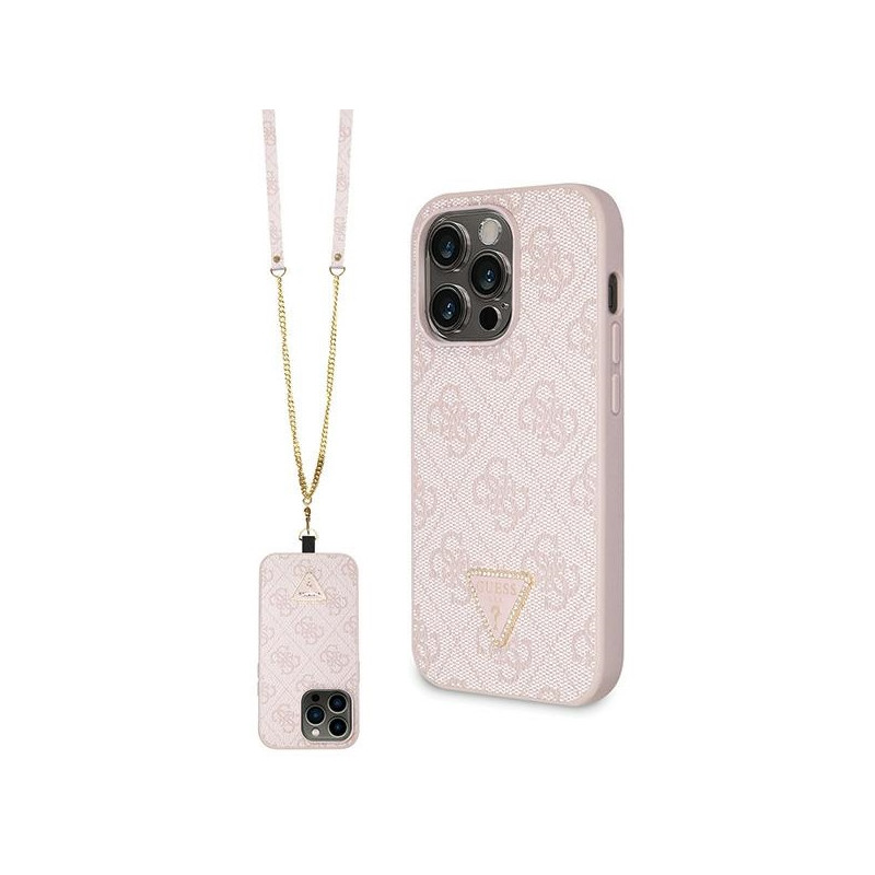 Kryt Guess GUHCP14LP4TDSCPP pro iPhone 14 Pro - růžová