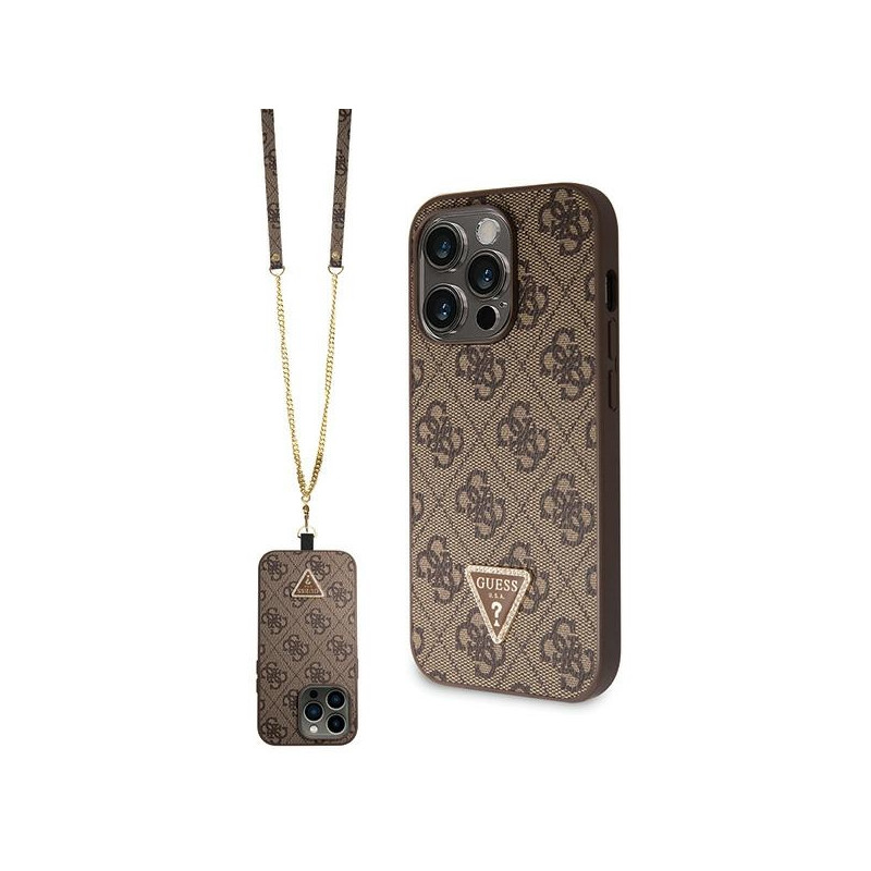 Kryt Guess GUHCP14LP4TDSCPW pro iPhone 14 Pro - hnědý