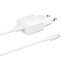 Nabíječka do sítě Samsung EP-T1510XWEGEU USB-C 15W PD AFC + kabel USB-C - bílá