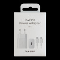 Nabíječka do sítě Samsung EP-T1510XWEGEU USB-C 15W PD AFC + kabel USB-C - bílá