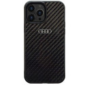 Kryt Audi Carbon Fiber pro iPhone 13 Pro Max černá