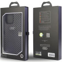 Kryt Audi Carbon Fiber pro iPhone 13 Pro Max černá