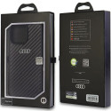 Kryt Audi Carbon Fiber pro iPhone 14 Pro - černá