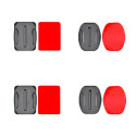 A set of flat and rounded mounting bases for GoPro, DJI Osmo Action, EKEN, SJCam, Insta360 sports cameras with 3M tapes - 2
