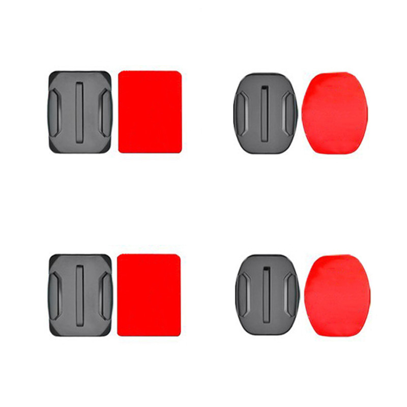 A set of flat and rounded mounting bases for GoPro, DJI Osmo Action, EKEN, SJCam, Insta360 sports cameras with 3M tapes - 2