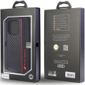 Kryt Audi CARBON FIBER STRIPE pro iPhone 13 Pro - černá/černá