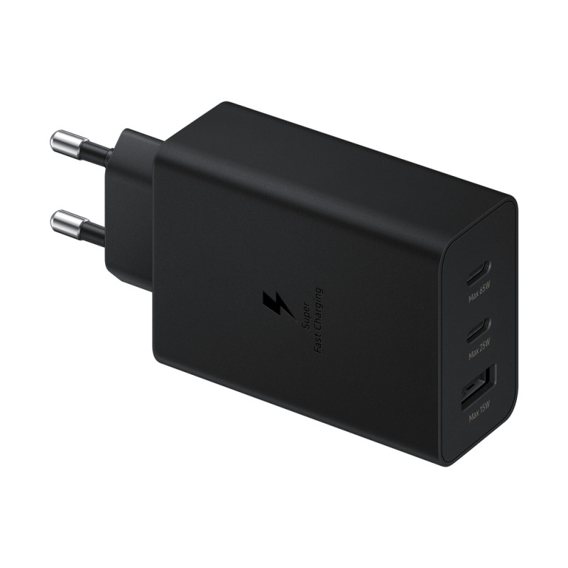 Nabíječka Samsung 2x USB Type C / USB PPS, Power Delivery PD 65W, QC 3.0, AFC, FCP (EP-T6530NBEGEU) - černá