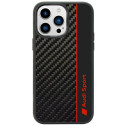 Kryt Audi Carbon Fiber Stripe pro iPhone 14 Pro černá