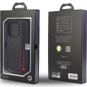 Kryt Audi Carbon Fiber Stripe pro iPhone 14 Pro černá