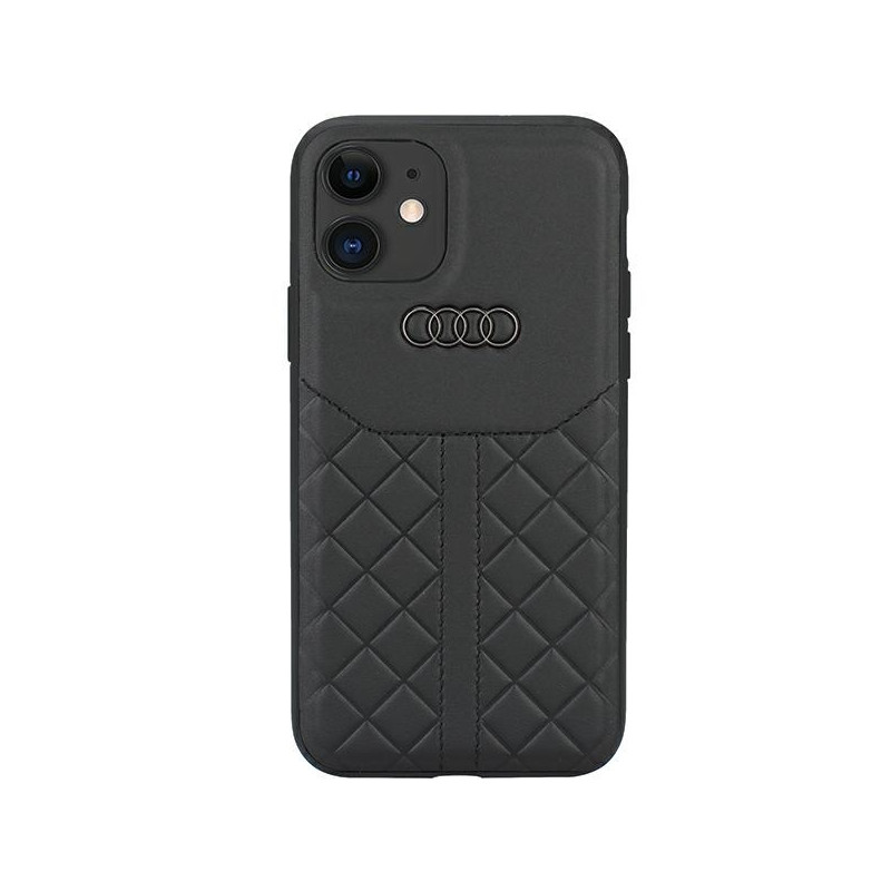 Kryt Audi Genuine Leather pro iPhone 11 / XR - černá/černá