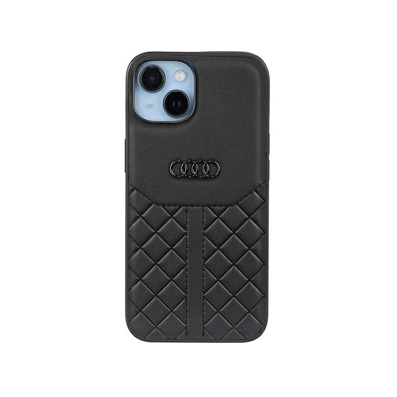 Kryt Audi Genuine Leather pro iPhone 14 - černá/černá